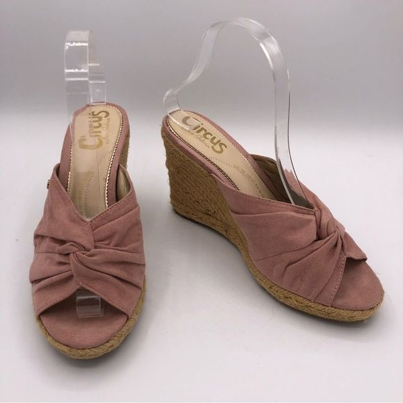 Circus Sam Edelman Bea Wedge Espadrilles in Cameo Pink Shoes size 8 - Picture 2 of 11